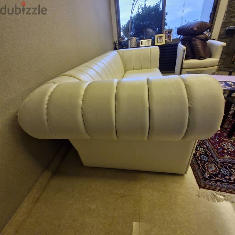 White leather couch 2