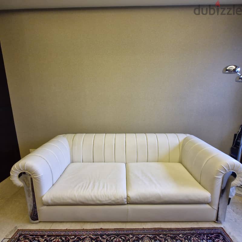 White leather couch 3