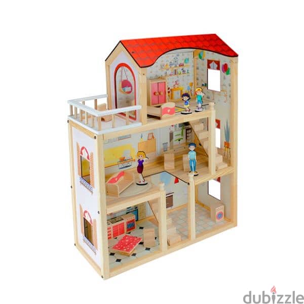 Wooden Doll House For Kids 0