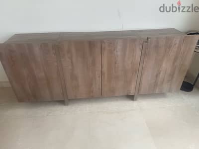 dining  table with buffet and bench like new