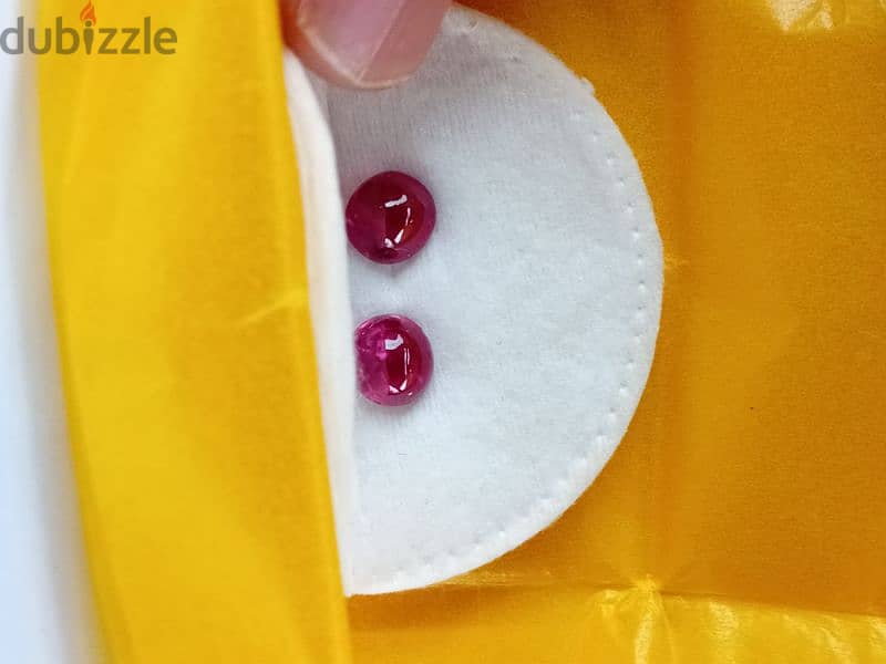 certified Ruby  3.87 ct + 3.97 ct  mozambique  Ruby 2