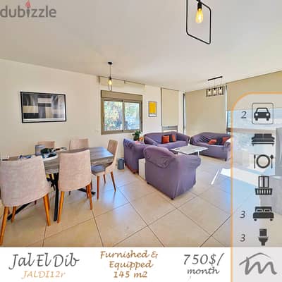 Jal El Dib | Furnished/Equipped 145m² Apt | Excellent Building Status