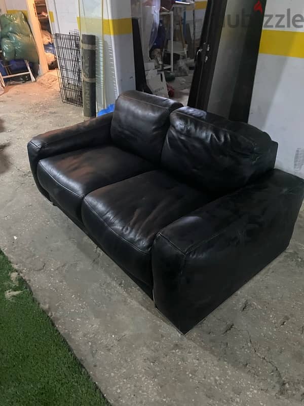 Real Leather 2 seater sofa 0