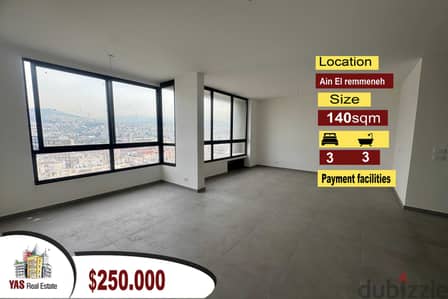 Ain El Remmeneh 140m2 | New Project | Payment Facilties  | CL/AC |