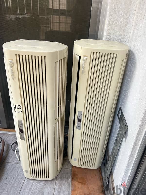 used ac 12000 and 9000 btu . 1