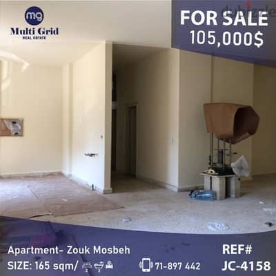 JC-4158 / Apartment for Sale in Zouk Mosbeh , شقة للبيع في زوق مصبح