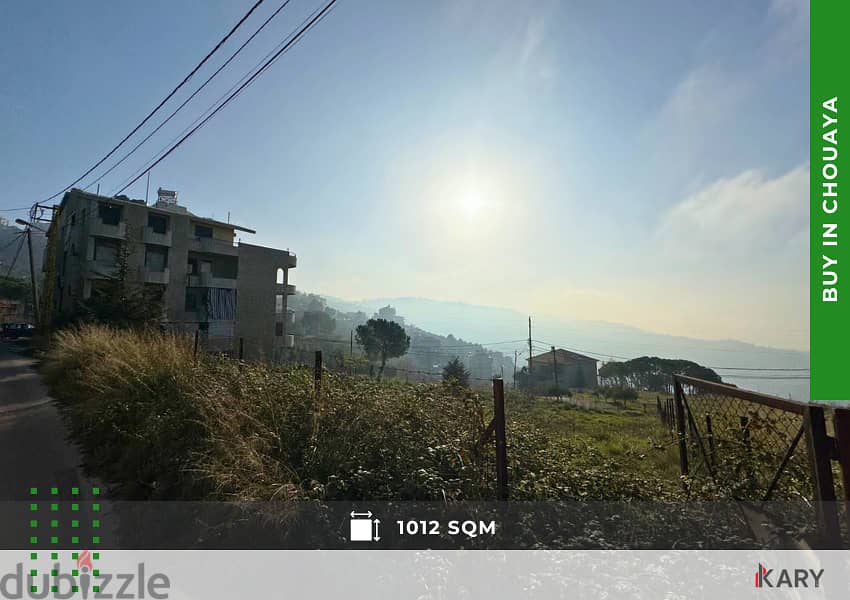 1012 Land for Sale in CHOUAYA Villas Zone Area أرض للبيع في شوايا 5