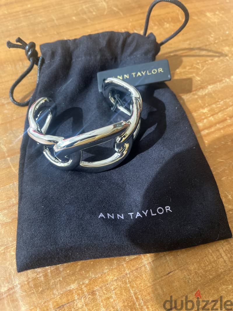 Ann Taylor White Metal Bracelet 1