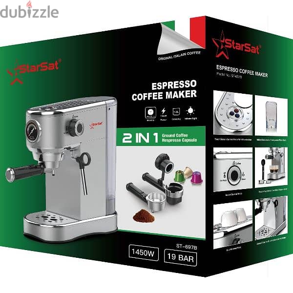 coffee espresso machine ground coffee or nespresso capsule 2