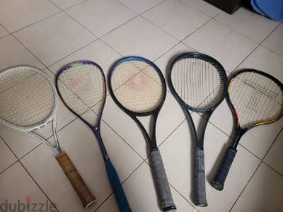 tennis and squash rackets