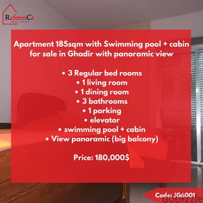 Apartment with Pool cabine in Ghadir شقة مع كابينة سباحة في غدير