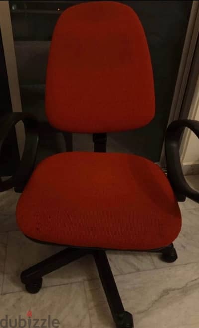 red office chair