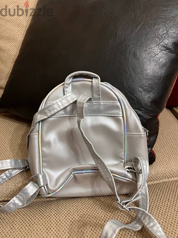 unicorn silver backpack 1