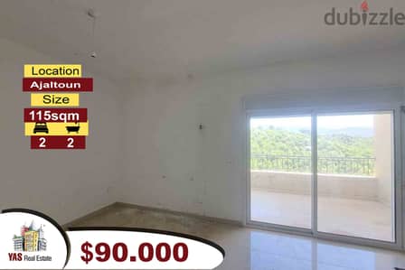 Ajaltoun 115m2 | Panoramic View | Well Lighted | Quiet Street | DA |