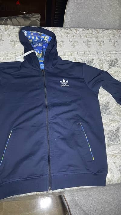 adidas jacket hoodie size L original