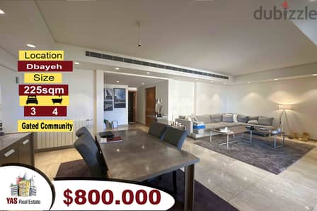 Dbayeh 225m2 | Gated Community | Marina View | High End | MJ |