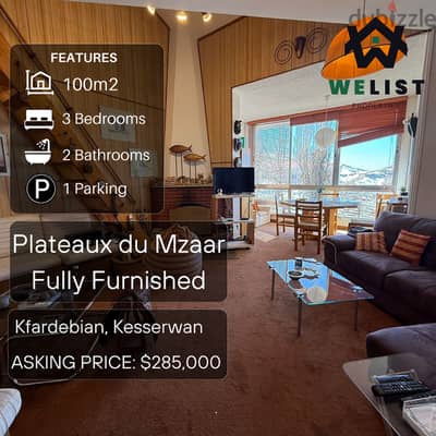 100sqm Chalet Duplex for sale in Plateaux du Mzaar - Kfardebian