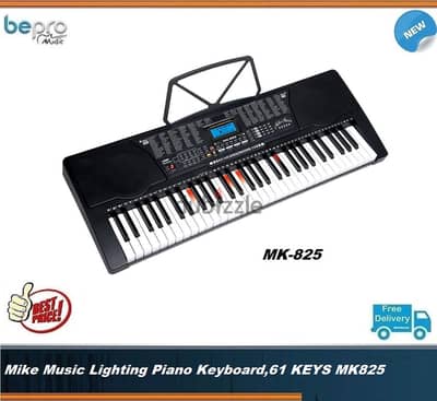 MK825 Mike Music  61-Key Lighting Piano Keyboard