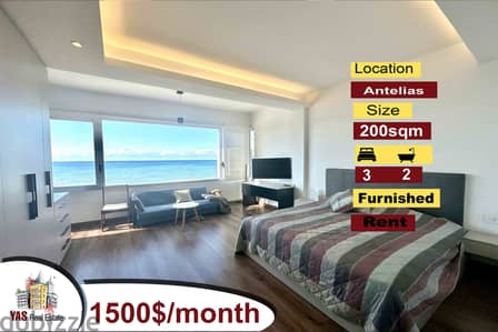 Antelias 200m2 | Rent | Furnished | Sea View | Prime Location | MJ |