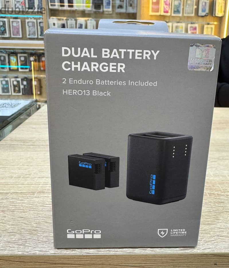 Gopro Dual Battery Charger 2 enduro batteries included hero 13 0