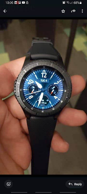 Samsung smart watch Gear s3 Frontier, barely used, no scratches 1