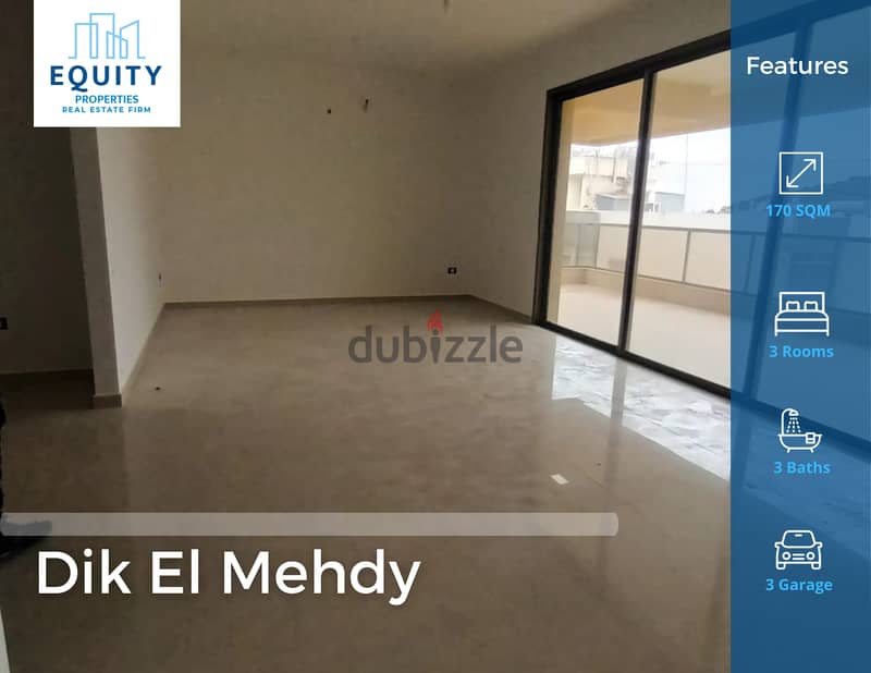 170 SQM Apartment For Sale In Dik El Mehdy شقة للبيع #CK145030 0