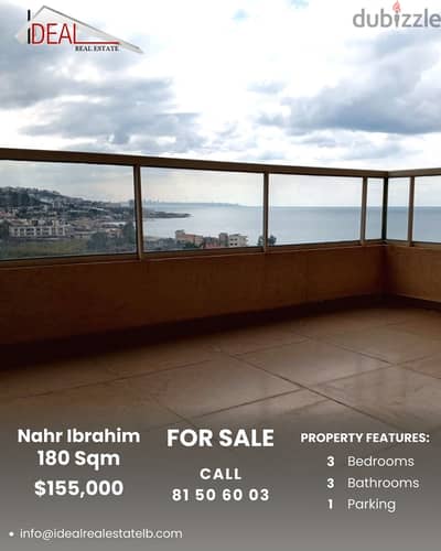 180 SQM Duplex Apartment for sale in Nahr Ibrahim REF#JH17461