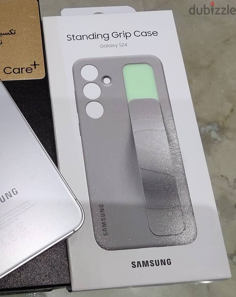 Samsung S24 Standing Grip Case (Gray) 3