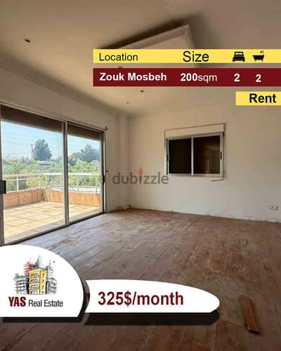 Zouk Mosbeh 200m2 | Rent | Prime Location | Generous dimensions | EL