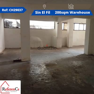 Warehouse for rent in Sin El Fil مستودع للايجار في سن الفيل