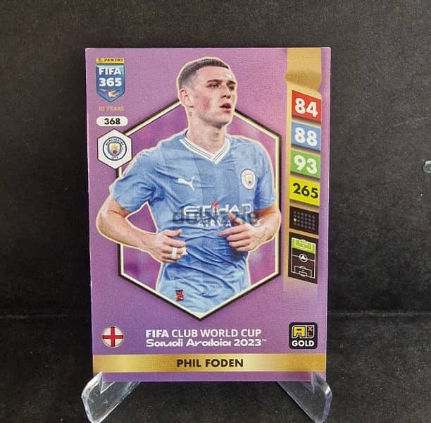 2024-25 Panini Fifa 365 Phil Foden Manchester City FCWC Gold /FF14 0