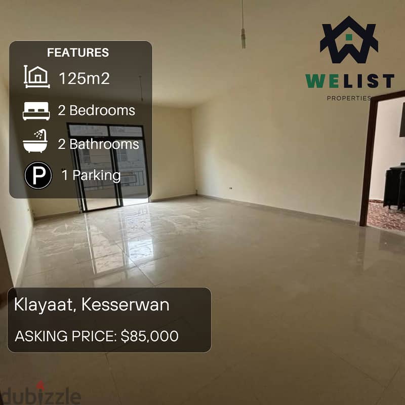 125sqm Apartment for sale in Klayaat   Reference: NW25JSK12585 0