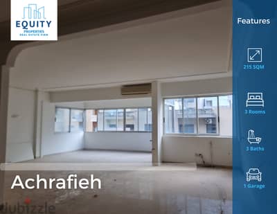 215 SQM Apartment For Sale In Achrafieh Sioufi شقة للبيع #JZ145285