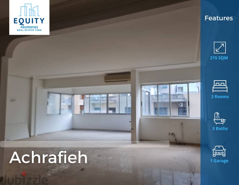 215 SQM Apartment For Sale In Achrafieh Sioufi شقة للبيع #JZ145285 0