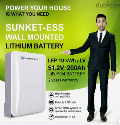 10kwh Lithium Battery by Sunket