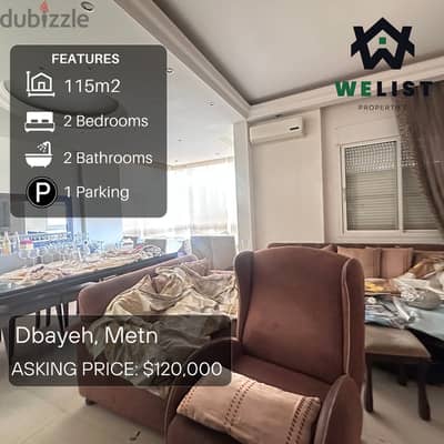 115sqm Apartment for sale in Dbayeh  Reference: EA24DSD115