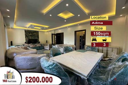 Adma 150m2 | Excellent Condition | Decorated |  Furnished | YV/RA |