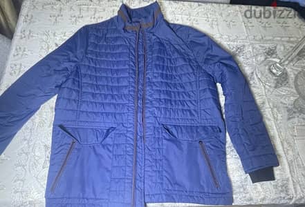 Maison brown blue jacket size XL