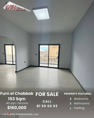 153SQM Apartment with Terrace for sale in Furn el Chebbak REF#AR11051