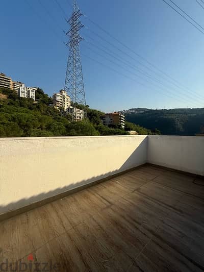 Furnished rooftop apartment in Daychounieh W/ terrace & open views