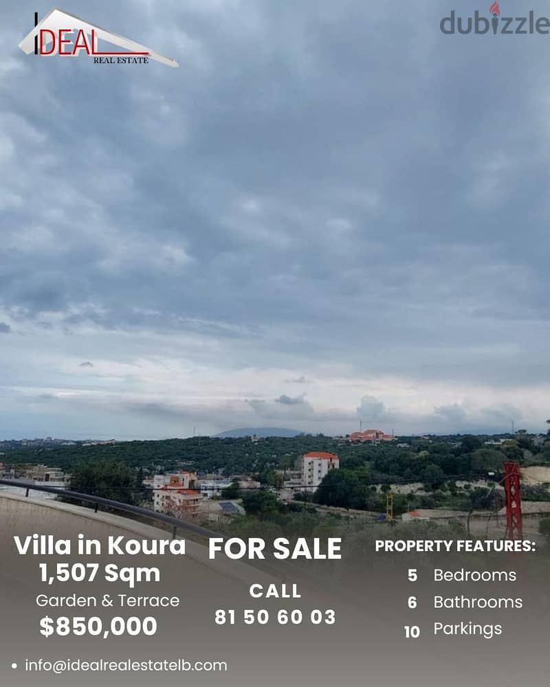 1,507 SQM Villa for sale in Koura Qalhat REF#BK8000 0