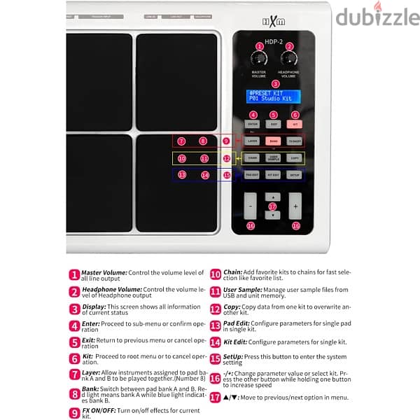 HDP-2 Electric Percussion Pad Electric Percuss 3