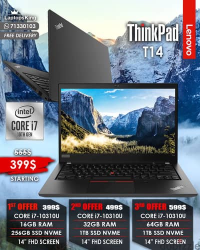 LENOVO THINKPAD T14 CORE i7 14" FHD LAPTOP