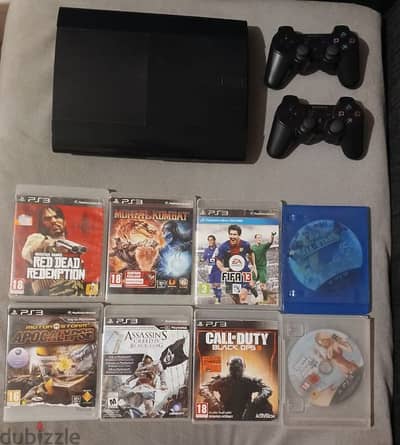 Ps3 super slim used 500 Gb with 15 games installed and much more !