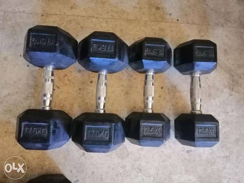 Hexagon dumbbells 1