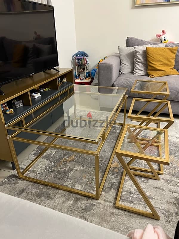 set of tables for living room طقم طاولات كامل للصالون 1