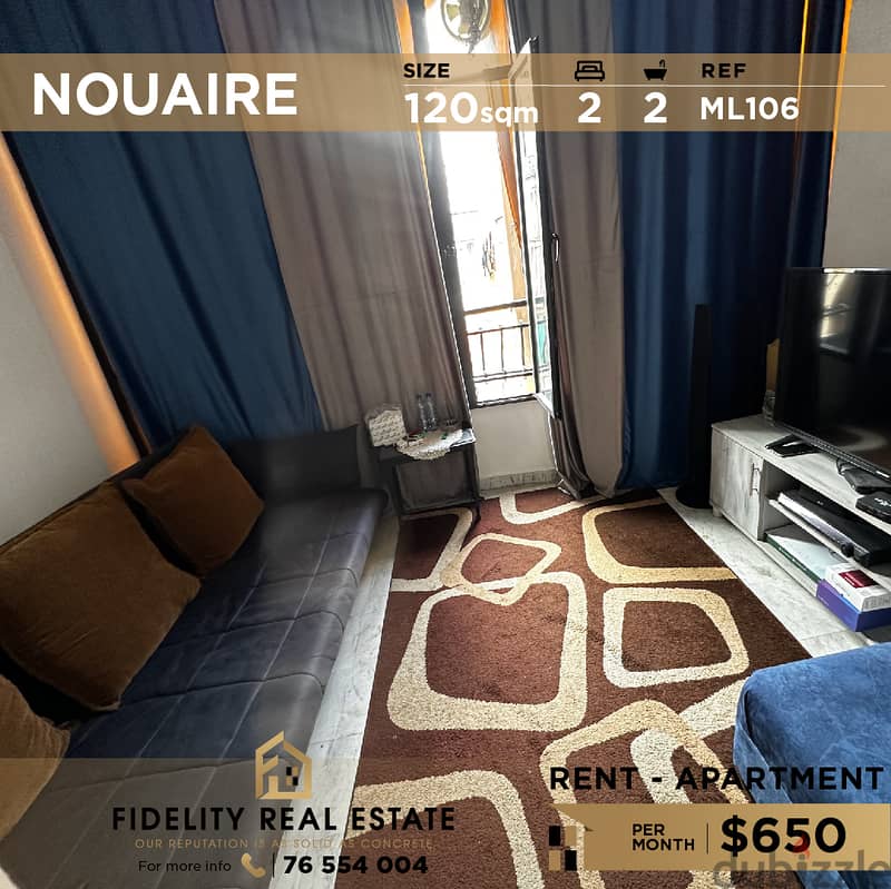 Apartment for rent in Nouaire ML106 شقة للإيجار بالنويري 0