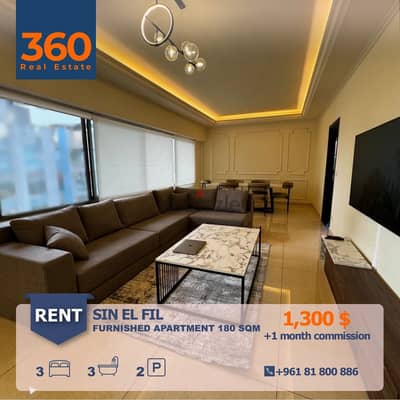 APARTMENT FOR RENT IN SIN EL FIL FURNISHED