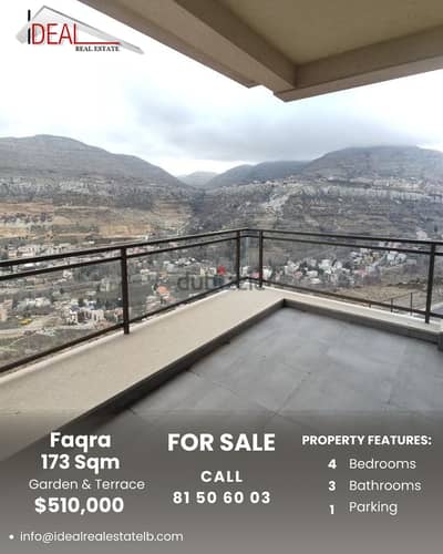 173SQM Chalet duplex with Garden&Terrace in faqra for sale REF#CC2122