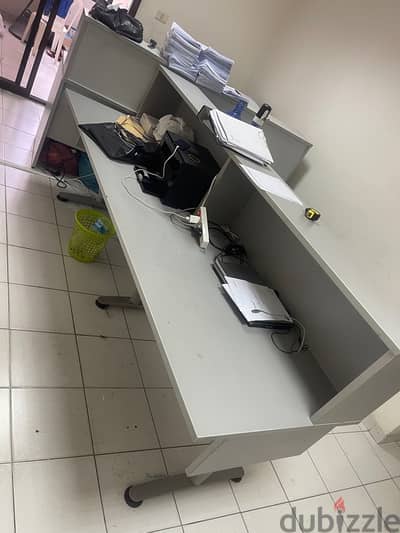 office desk and chair ,entrance partition